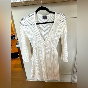 White bathing suit cover-up